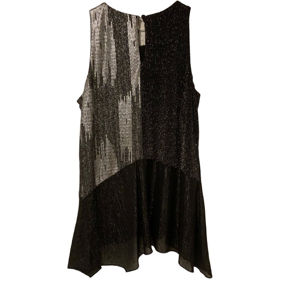 S Levine women's size large Cocktail, Holiday, Night Out sleeveless black/silver